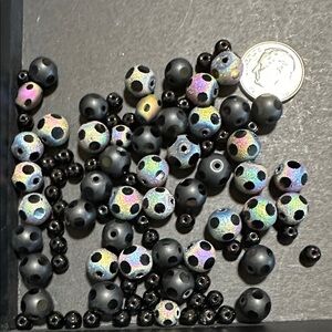 46.  Glass Polka Dot Loose Beads